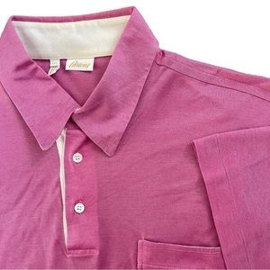 Brioni Vintage Men’s Pink Polo Size XXL Front Pocket